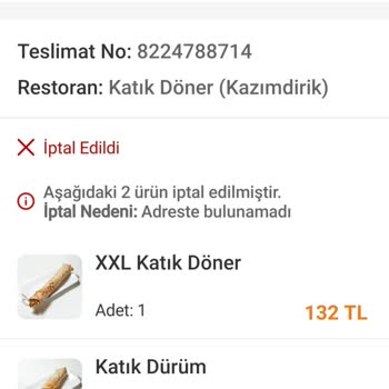 Trendyol, Yemeğim İptal Olmuş, Ücretim Geri Verilmiyor, Yemeğim Nerede