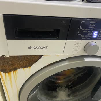Arçelik Çamaşır Makineleri Teneke Resmen Makinenin Altı Delinmiş Kazan
