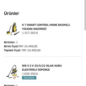 Karcher.com Para İadesi Yapmıyor