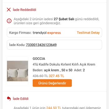 Trendyol İademi Karıştırdı Ve İlgilenmiyor