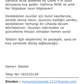 Game+ Para İademi Vermediler
