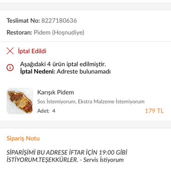 Trendyol Yemek Trendyol GO (iftar Yemeği)