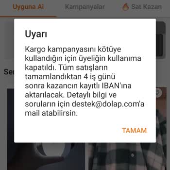 Dolap Boş Yere Hesap Kapatıyor