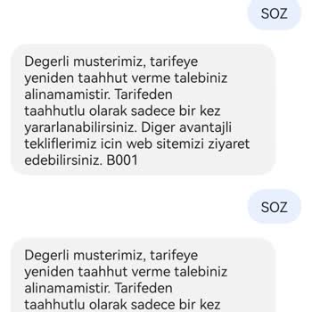 Türk Telekom'un Tekrar Taahhüdümü Yenilememesi Ve Yalan Bilgi Vermesi
