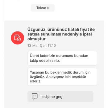 Hepsiburada Yanlış Fiyat İle Ürün İptali Yaptı