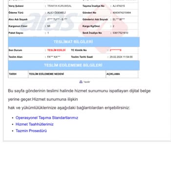 Zara Online Dan Alınan Ürünlerin İade Ücretinin Ödenmemesi