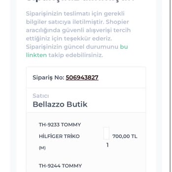Shopier Yanlış Beden Ve İletişimsizlik Sorunu