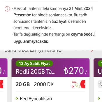 Vodafone Tarifem En Uygun Olmasını
