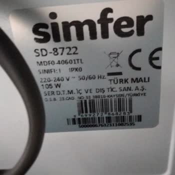 Simfer 2 Aylık Davlumbaz Kendiliğinden Çalışıyor