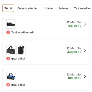 Hepsiburada Tüm Siparişlerimi İptal Etti