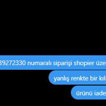 Shopier Sipariş İade Talebi