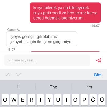 Yemeksepeti Market Eksik Ürün Gönderip Tekrar Gönderim Yapmıyor