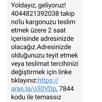 Aras Kargo Dağıtım Alanı Dışındaymış