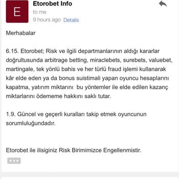 Etorobet Hesabıma Erişemiyorum Paramı Ödemiyorlar
