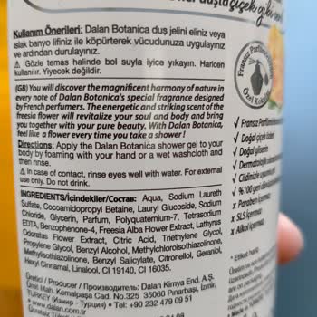 Dalan Botanica Duş Jeli Yanıltıcı İçerik