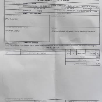 Teknosa Dan Alına Onvo Şikayeti Hakkında