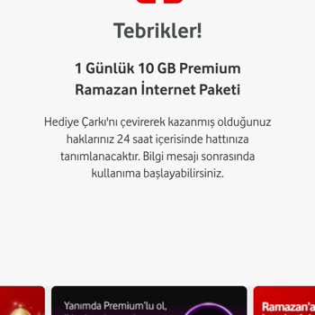 Premium Vodafone Hediye Çarkı