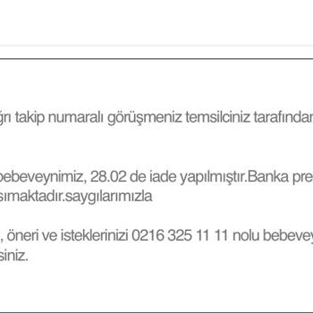Ebebek / Hepsipay Kaybolan İade Ücreti