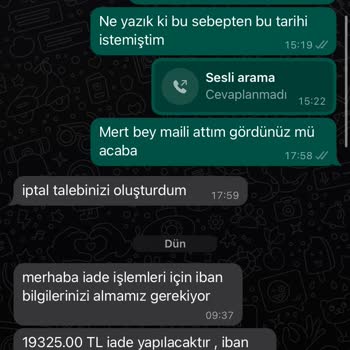 Prontotour Havale İadesi Hk