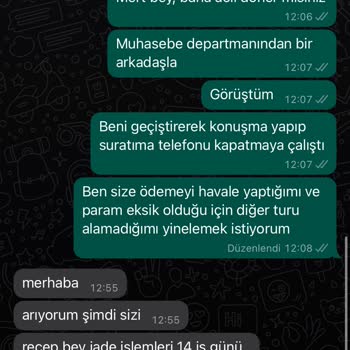 Prontotour Havale İadesi Hk