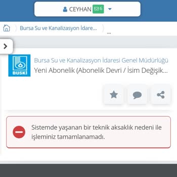 E-Devlet Üzerinden, BUSKİ Su Abonelik Sorunu.