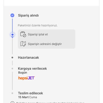 Hepsiburada Sitesinin Sipariş İptali