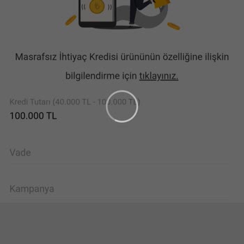 VakıfBank Mobilden Kredi Başvurusu Yapılamıyor