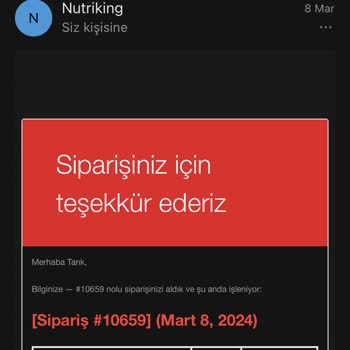 Nutriking Ürünlerin Kargoya Verilmemesi