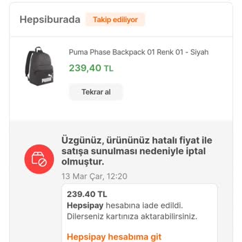 Hepsiburada İndirimli Ürünümü Kafalarına Göre İptal Edilmesi