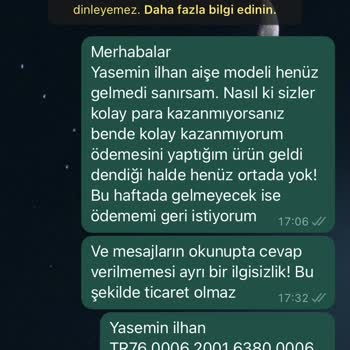 Ümran Özbek Collection İade Yok Cevap Yok