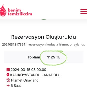 Benimtemizlikcim.com Bilgi Verilmeden Kesilen Tutarın İadesini İstiyorum