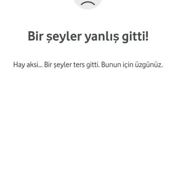 Vodafone Çark Çevirme Hatası