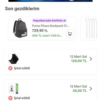 Hepsiburada Siparişlerim İstenmeyen Şekilde İptal Edildi