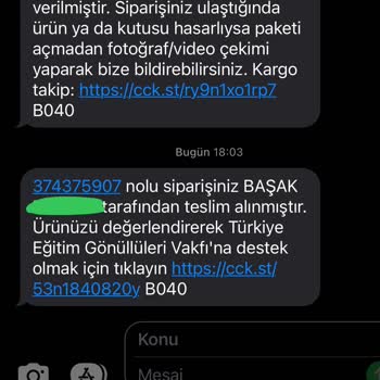 Aras Kargo Ürün Teslim Edilmedi