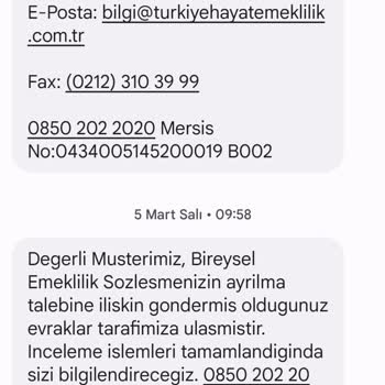 Türkiye Hayat Emeklilik BES Sisteminden Aciliyet Dolayısıyla Erken Çıkış.