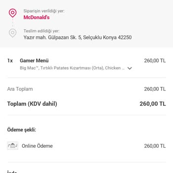 McDonald's Sipariş İptal Edildi