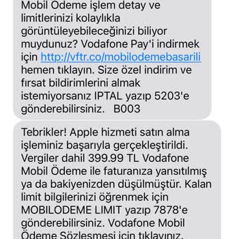 Vodafone Pay Müşteri Onaysız Apple İçin Para Tahsil Ediyor