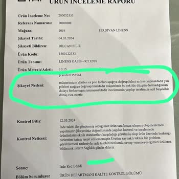 Linens Fon Perde Şikayet