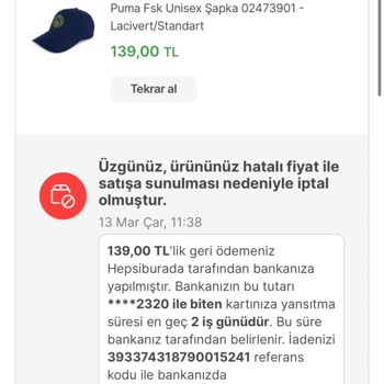 Hepsiburada Hatalı Fiyat Uygulaması