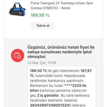Hepsiburada Hatalı Fiyat Uygulaması