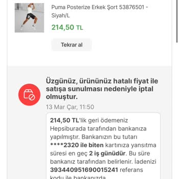 Hepsiburada Hatalı Fiyat Uygulaması