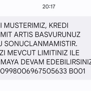 Ziraat Bankası Ziraat Genç Kart Kredi Kartımın Limitini Artırmıyor