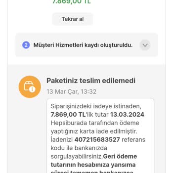 Hepsiburada Satın Aldığım Laptop Kargoda İptal Edildi