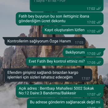 sevimilepaketleme (Instagram) Resmi Dayanaksız Ödeme Talep Etme