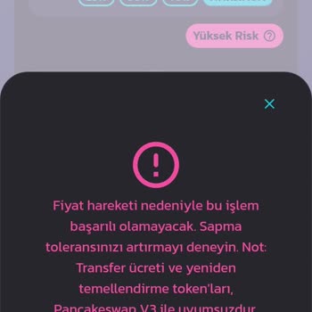 Pancakeswap Binance Aevo Coin Satamama Hatası