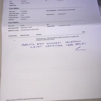 Hepsiburada Servise Giden Ürünün Arızalı Gelmesi