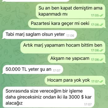 Telegram Yatırım Vaadiyle Hayal Kırıklığına Uğradım