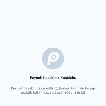 Paycell Hesap Kapalı Uyarısı