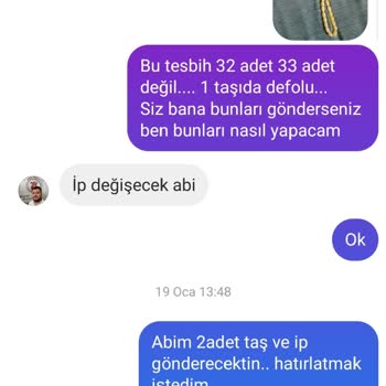 Zeyrek Tesbihcilik Satın Alınan Tesbihin Eksik Ve Defolu Olması