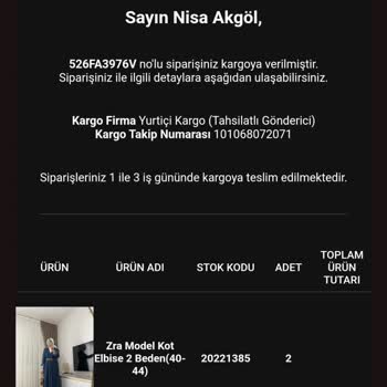Meysadesign Meysa Butik İade Sorunu